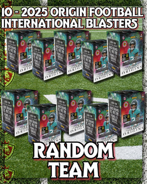 2025 Panini Origins Football International Blaster 10-Box Half Case #6 Random Team