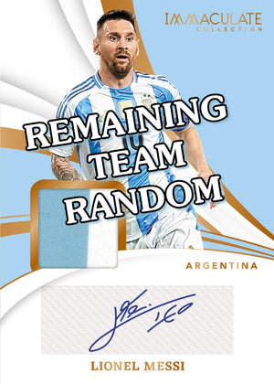 REMAINING TEAM RANDOM 2024-25 Panini Immaculate Soccer 3-Box Half Case #1 Pick Your Team