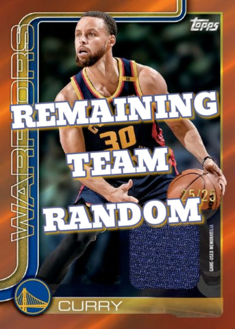 REMAINING TEAM RANDOM - 2025-26 Topps Basketball Hobby 12-Box Full Case #1 Pick Your Team