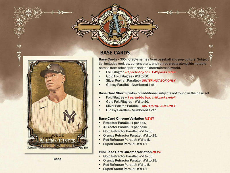 2024 Topps Allen & Ginter Baseball Hobby Pack