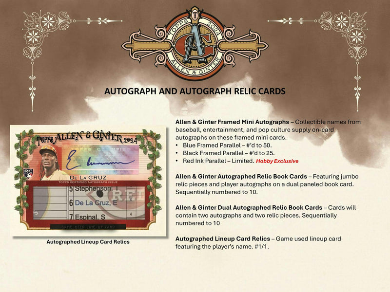 2024 Topps Allen & Ginter Baseball Hobby Pack