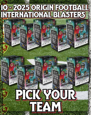 2025 Panini Origins Football International Blaster 10-Box Half Case #6 Random Team