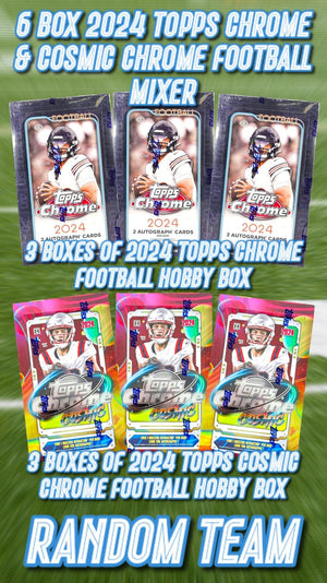 6-Box 2024 Topps Chrome & Cosmic Chrome Football Mixer #136