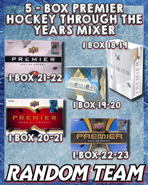 5-Box Through the Years Premier Hockey Mixer #151 Random Teams