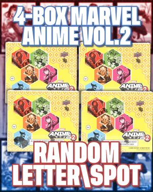 2023 Upper Deck Marvel Anime Vol 2 4-Box Half Inner Case #1 Random Letter/Spots