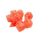 Chessex Dice: Lab Dice - Translucent Polyhedral Neon Orange/White (Series 7)