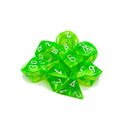 Chessex Dice: Lab Dice - Translucent Polyhedral Rad Green/White (Series 7)