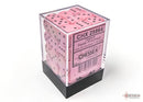 CHESSEX 12Mm 36Ct D6 Block - Pastel Pink/Black