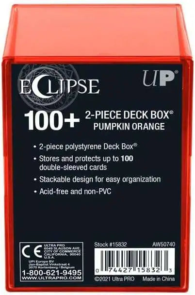 Ultra Pro - Eclipse 2-Piece 100+ Deck Box - Pumpkin Orange