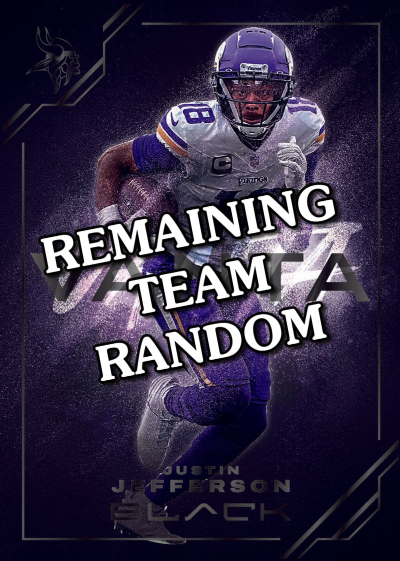 REMAINING TEAM RANDOM 2025 Panini Black Football Hobby 6-Box Half Case