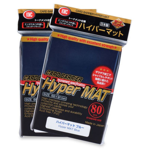 KMC Full Size Hyper Matte Sleeves (80-Pack) Blue Standard Size