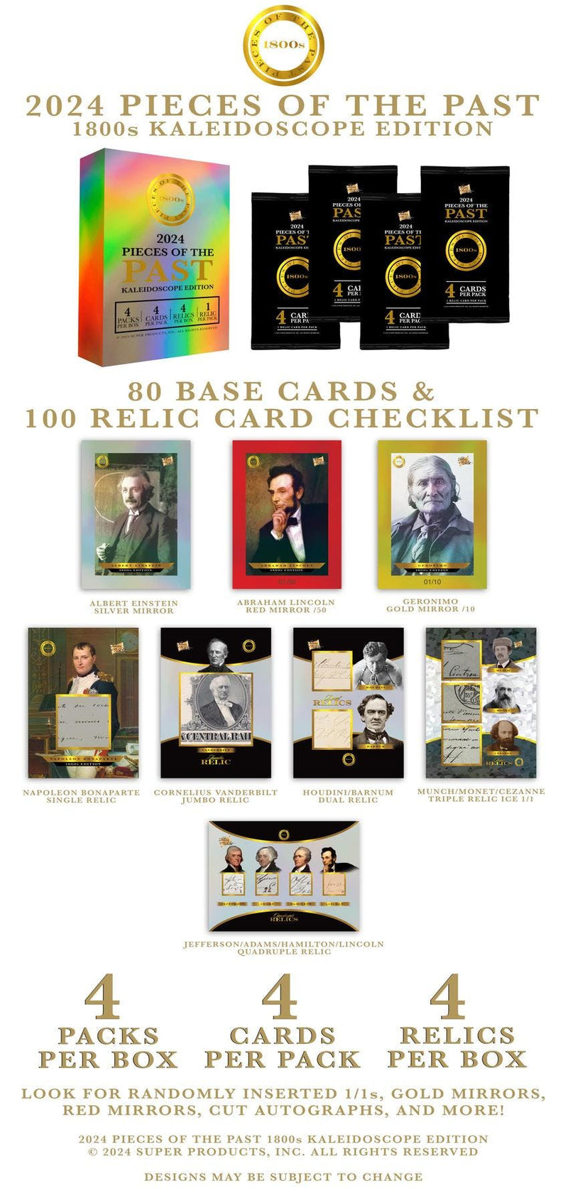 Pieces of the Past 1800s Kaleidoscope Edition Hobby Box (Super Break 2024)