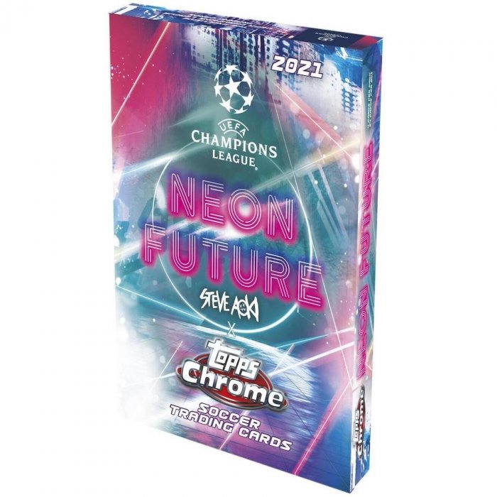 2020-21 Topps UEFA Champions League Chrome Steve Aoki X Neon Futures Soccer Hobby Box