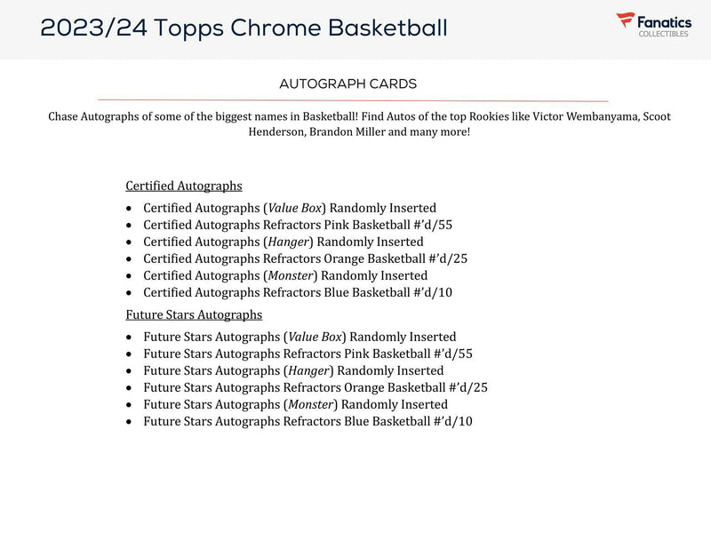 2023-24 Topps Chrome Basketball Monster Box