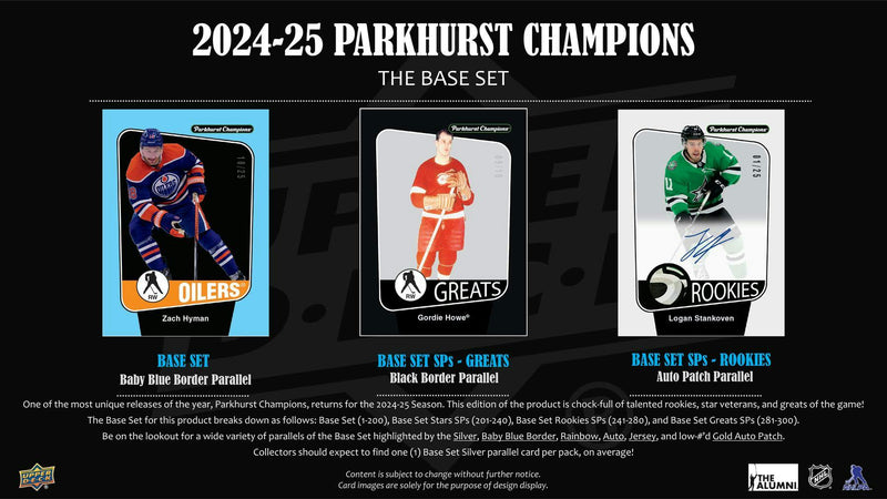 Sports - 2024/25 Upper Deck Parkhurst Champions Hockey Hobby Box