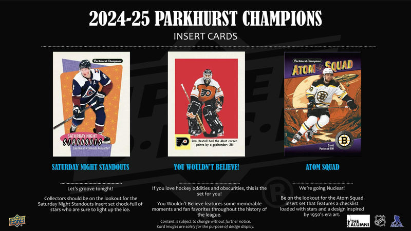 Sports - 2024/25 Upper Deck Parkhurst Champions Hockey Hobby Box
