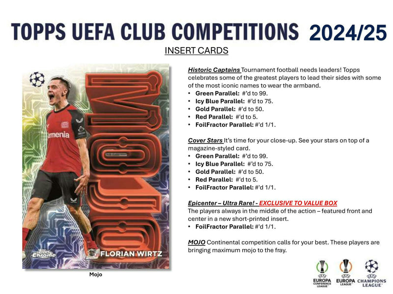 2024/25 Topps UEFA Club Competitions Soccer 7-Pack Blaster Box