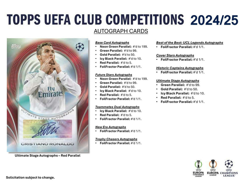 2024/25 Topps UEFA Club Competitions Soccer 7-Pack Blaster Box