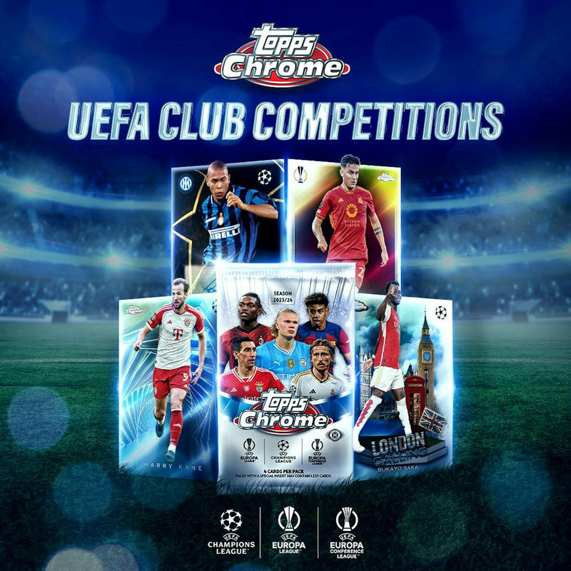 2023/24 Topps Chrome UEFA Club Competitions Soccer Hobby Box