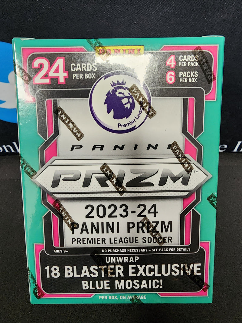 2023-24 Panini Prizm English Premier League Soccer Hobby Blaster Box (Blue Mosaic Prizms)