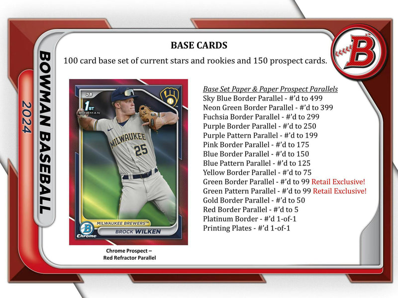 2024 Bowman Baseball 6-Pack Blaster Box