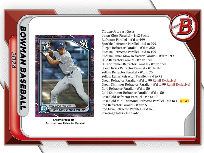 2024 Bowman Baseball 6-Pack Blaster Box