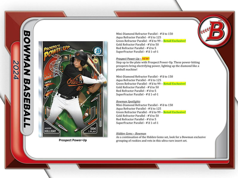 2024 Bowman Baseball 6-Pack Blaster Box