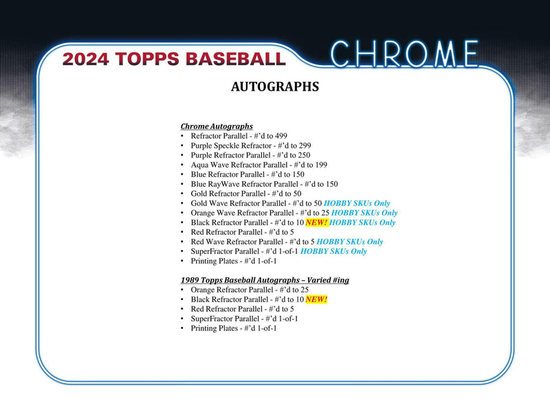 2024 Topps Chrome Baseball Hobby Jumbo Box