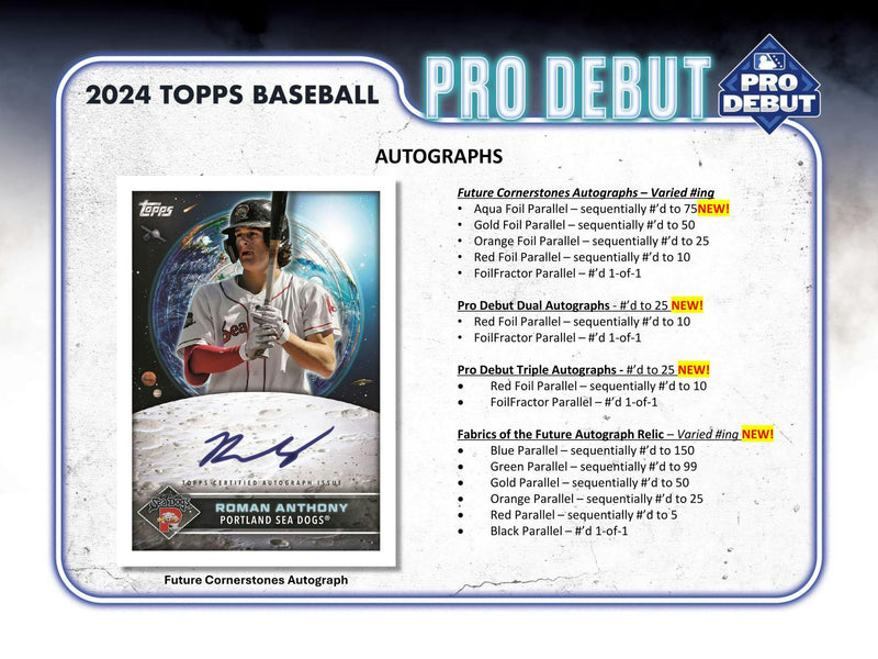 2024 Topps Pro Debut Baseball Hobby Jumbo Box