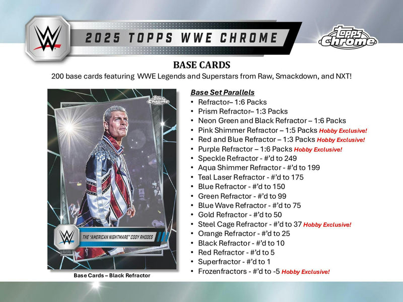 2025 Topps Chrome WWE Wrestling Hobby Box