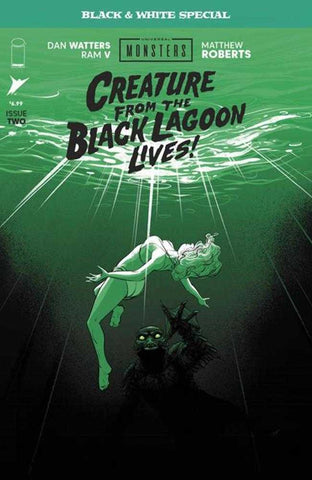 Universal Monsters Creature From The Black Lagoon Lives Black & White Special #2 (Of 2) Cover A Matthew Roberts