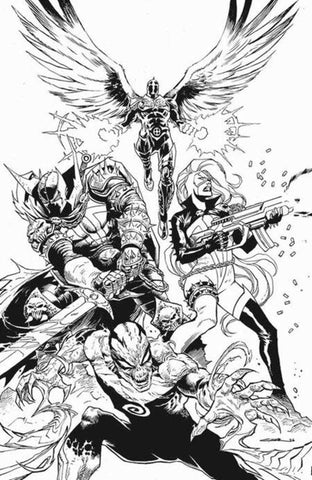 Spawn Scorched #56 Cover B Yildiray Cinar Black & White Full Art Variant