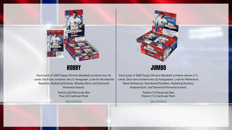 2026 Topps Chrome Baseball Blaster Box (Presell)