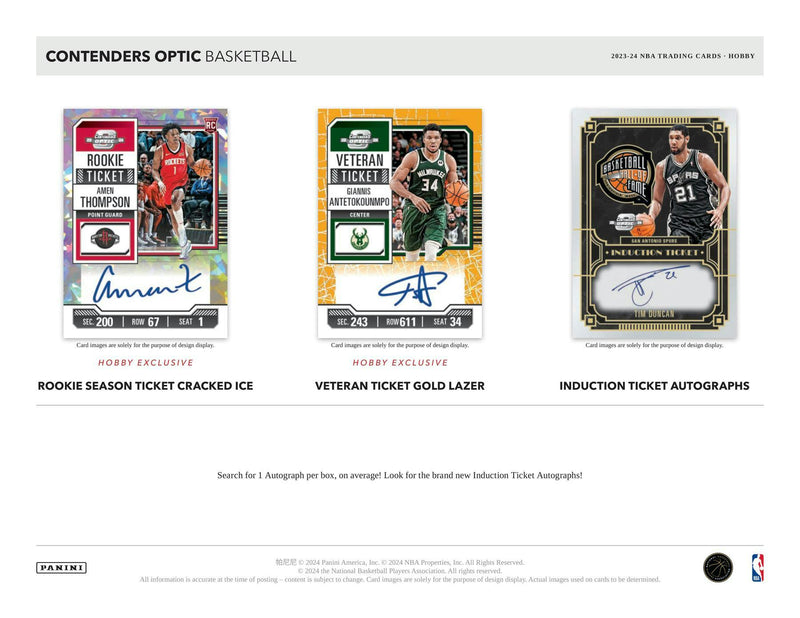 2023/24 Panini Contenders Optic Basketball Hobby Box