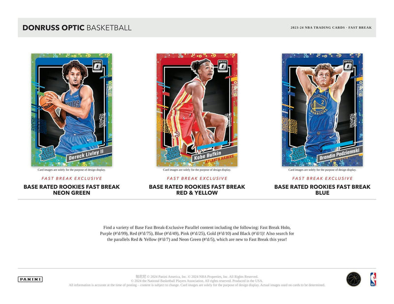 2023/24 Panini Donruss Optic Basketball Fast Break Box