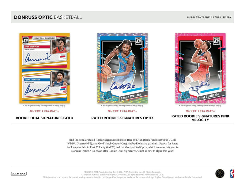 2023/24 Panini Donruss Optic Basketball Hobby Box