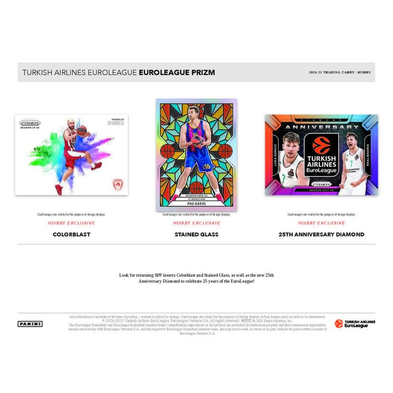 2024-25 Panini Turkish Airlines Euroleague Prizm Basketball Hobby Box