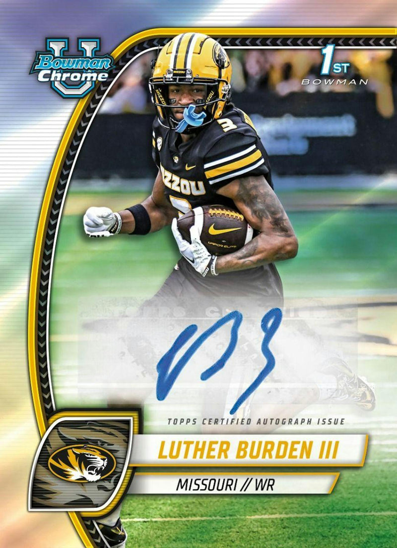 2024 Bowman University Chrome Football Hobby Box Personal Pack