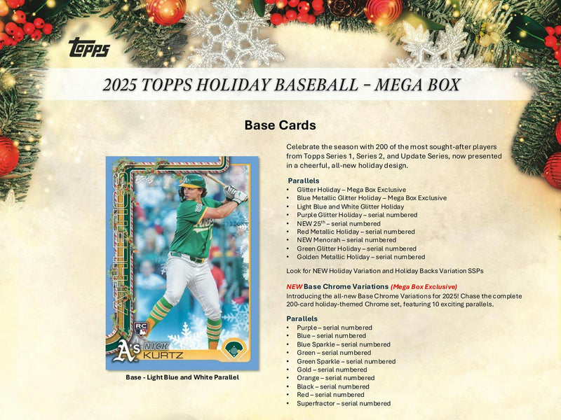 PERSONAL BREAK 2025 Topps Holiday Baseball Mega Box PERSONAL BOX