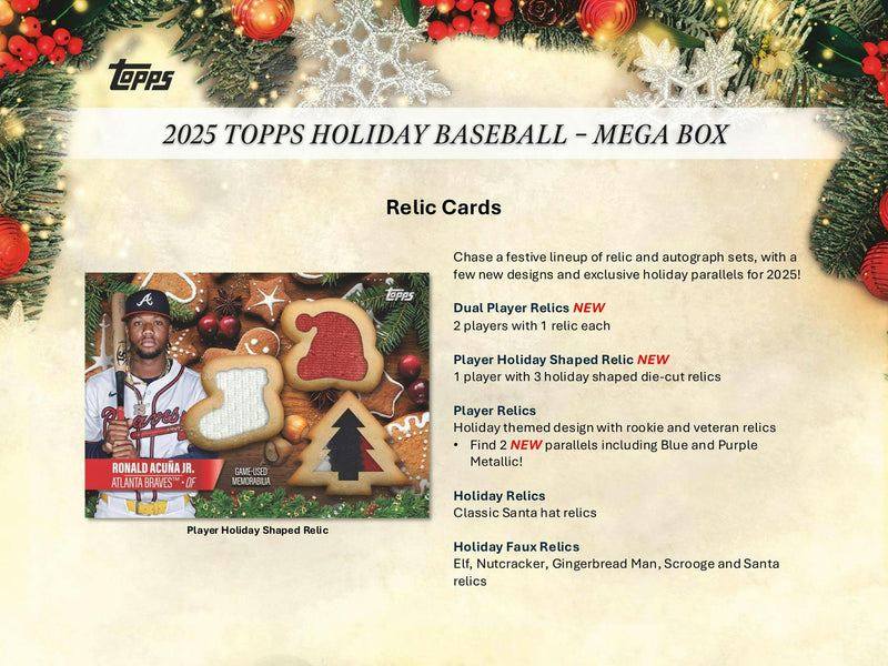 PERSONAL BREAK 2025 Topps Holiday Baseball Mega Box PERSONAL BOX