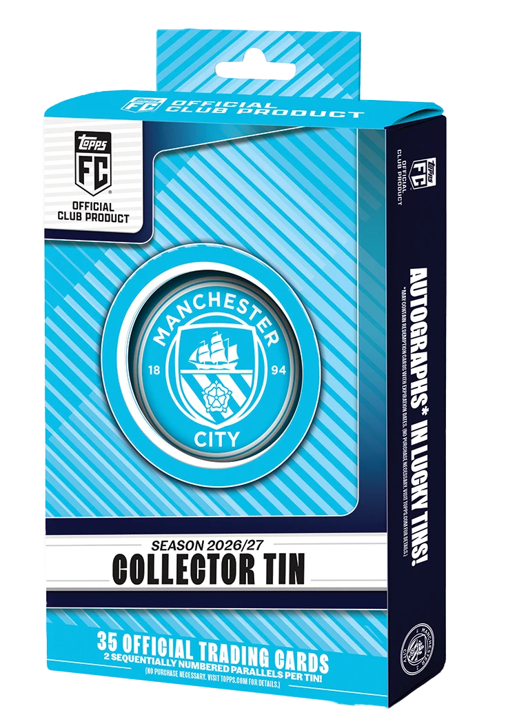 2026-27 Topps Soccer Manchester City FC Club -  Collector Tin - Ripped or Shipped