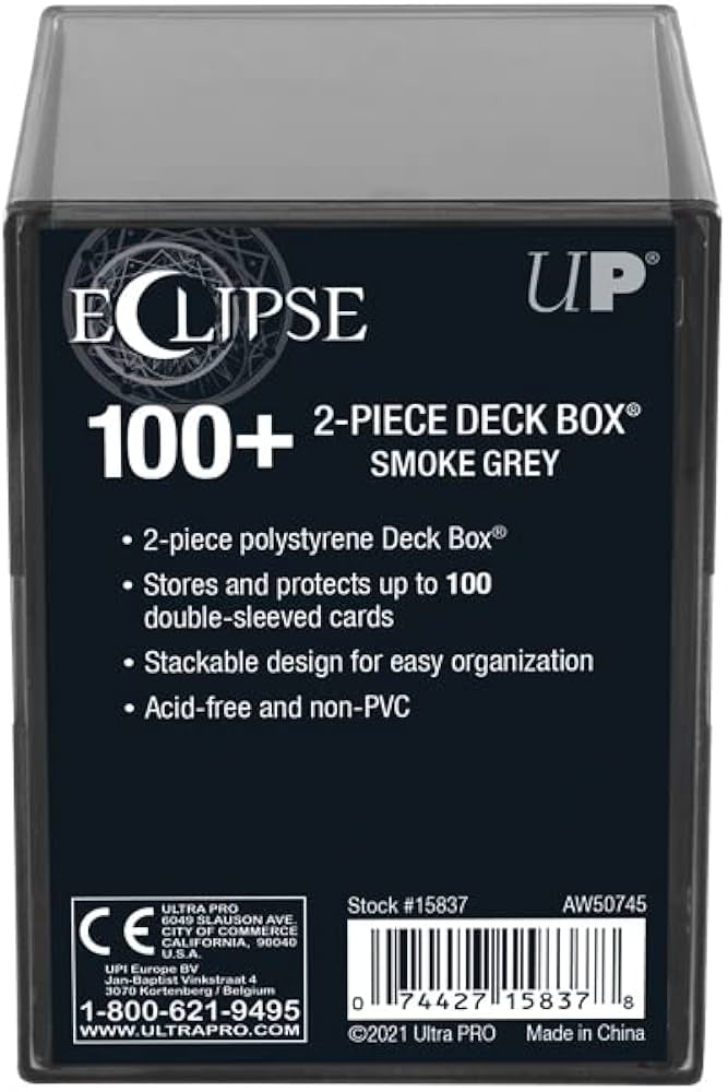 Ultra Pro - Eclipse 2-Piece 100+ Deck Box - Smoke Grey