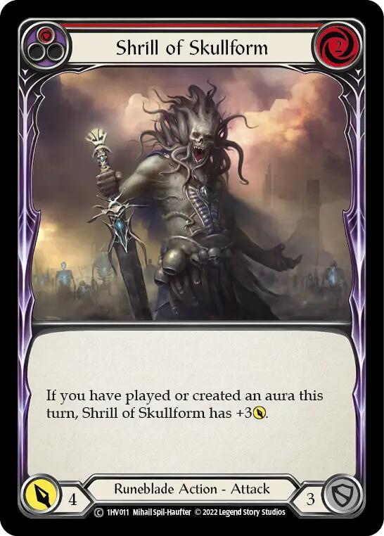 Shrill of Skullform (Red) [1HV011] (Historic Pack 1 Blitz Deck Viserai)