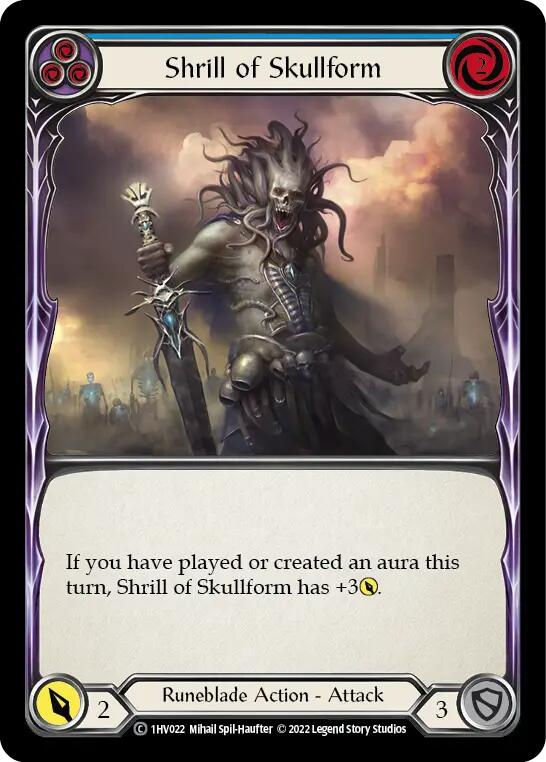 Shrill of Skullform (Blue) [1HV022] (Historic Pack 1 Blitz Deck Viserai)