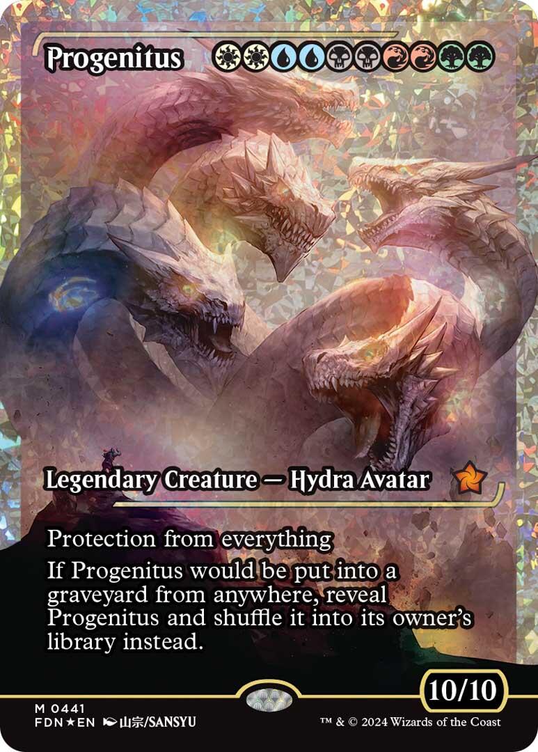 best cards from mtg forgotten realms Progenitus (Showcase) (Fracture Foil) [Foundations]