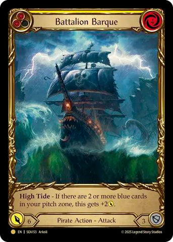Battalion Barque (Yellow) (Treasure) [SEA153] (High Seas)  Cold Foil
