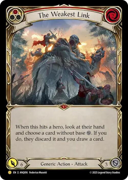 The Weakest Link (Red) (Gold) [ANQ016] (Compendium of Rathe - Antiquity Pack)  Rainbow Foil