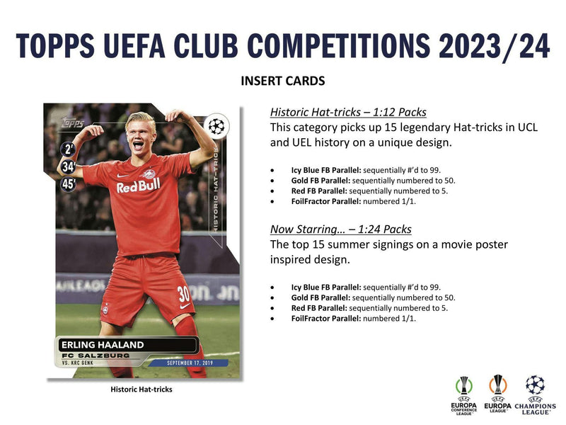 2023/24 Topps UEFA Club Competitions Soccer 7-Pack Blaster Box