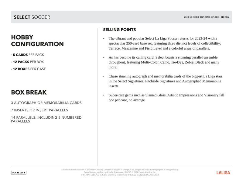 2023/24 Panini Select La Liga Soccer Hobby Box