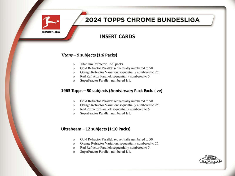 2023/24 Topps Chrome Bundesliga Soccer Hobby Box